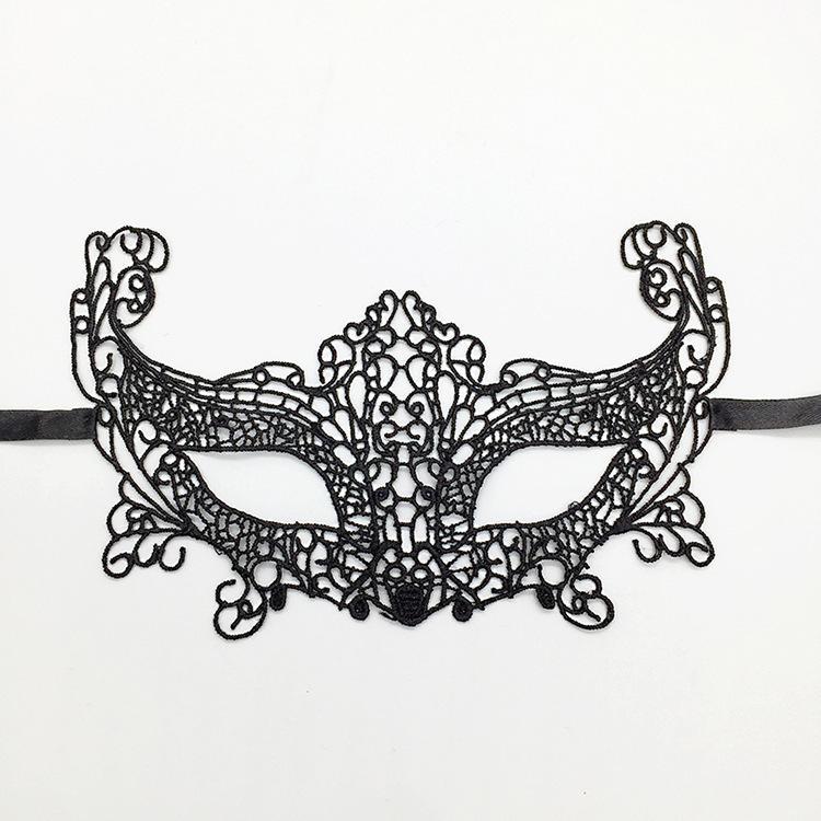 Product Introduction of 1 pc Black lace mask suitable for costume parties, dances, Halloween, Christmas, Venice parties 4