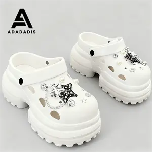 Adadadis Sandal Wedges Baim Tinggi 10cm Super Elegan Terbaru Bahan Karet Jelly Wanita