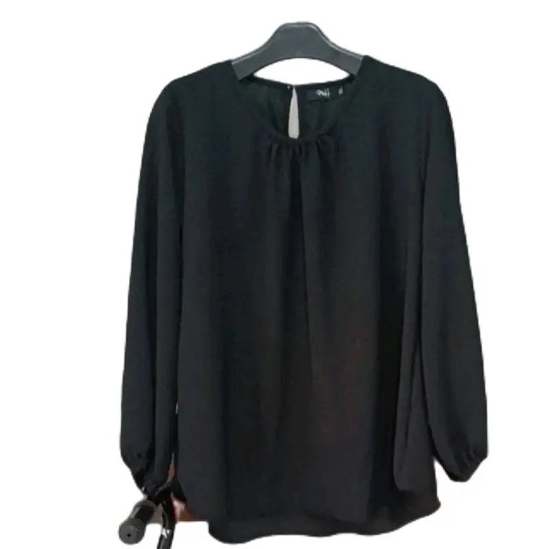 Baju Atasan Kemeja Blouse Wanita Muslim Simple Polos Lengan panjang Lengan Tangan Karet Crinkle Casual Formal Kerah Nyaman Kancing Basic Kancing Basic   Wudhu Maroon Airflow 0