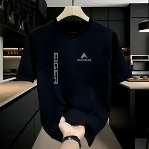 【100% Cotton】Berkat Store T shirt Kaos Distro Katun Lengan Pendek Hitam23 Silver / Shirt Distro Premium Pria dan wanita Termurah / Baju Kaos Str Picture