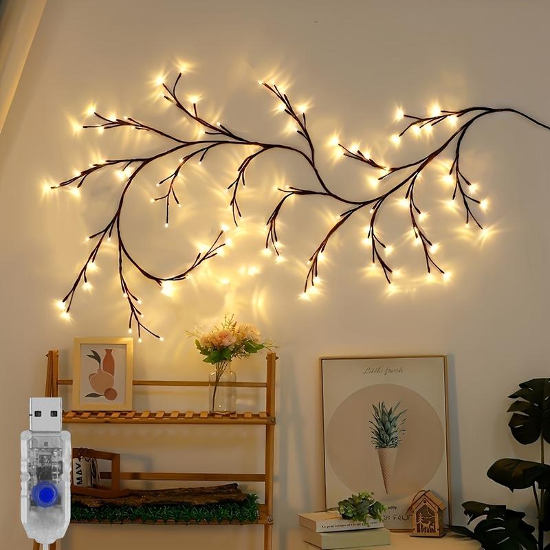 Product Introduction of New 1pc 96LED Tree Branch Light, For Desktop Wall Decoration, 8 Modes, USB Powered DIY Festive Tree Vine Light, Christmas Decoration Night Light, Halloween Decorations Lights Outdoor Ornaments 2