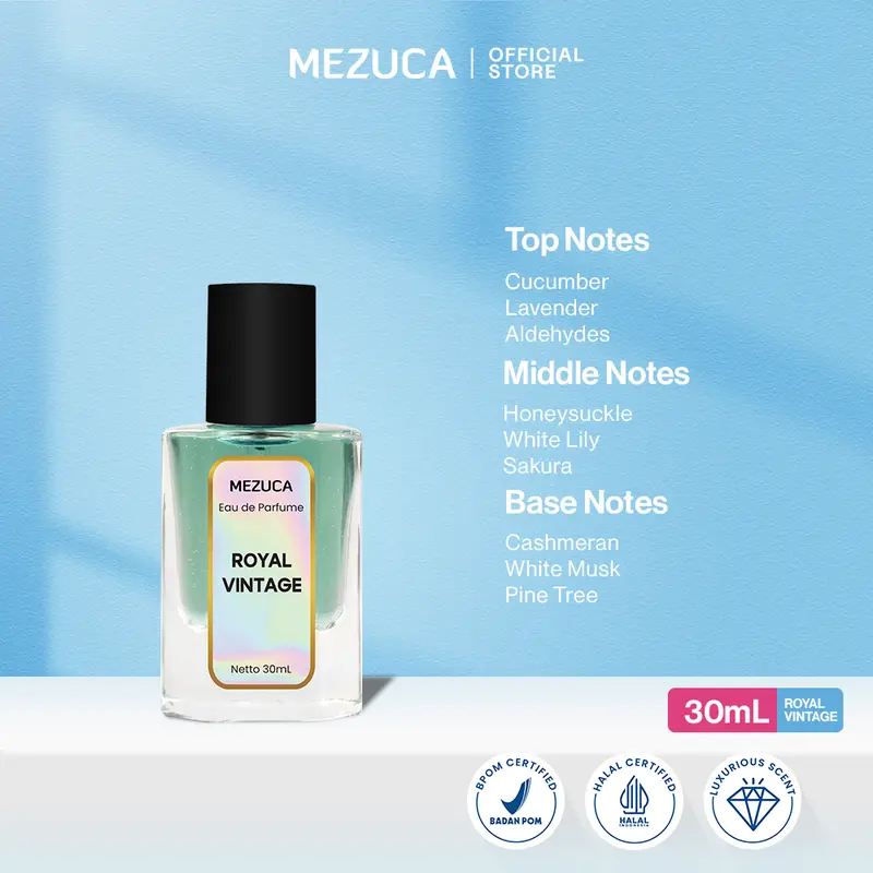 [Dapat 3 Botol] Parfum Mezuca Royal Series 30mL Free Box EDP  Wangi Awet Tahan Lama Unisex Pria Wanita 6