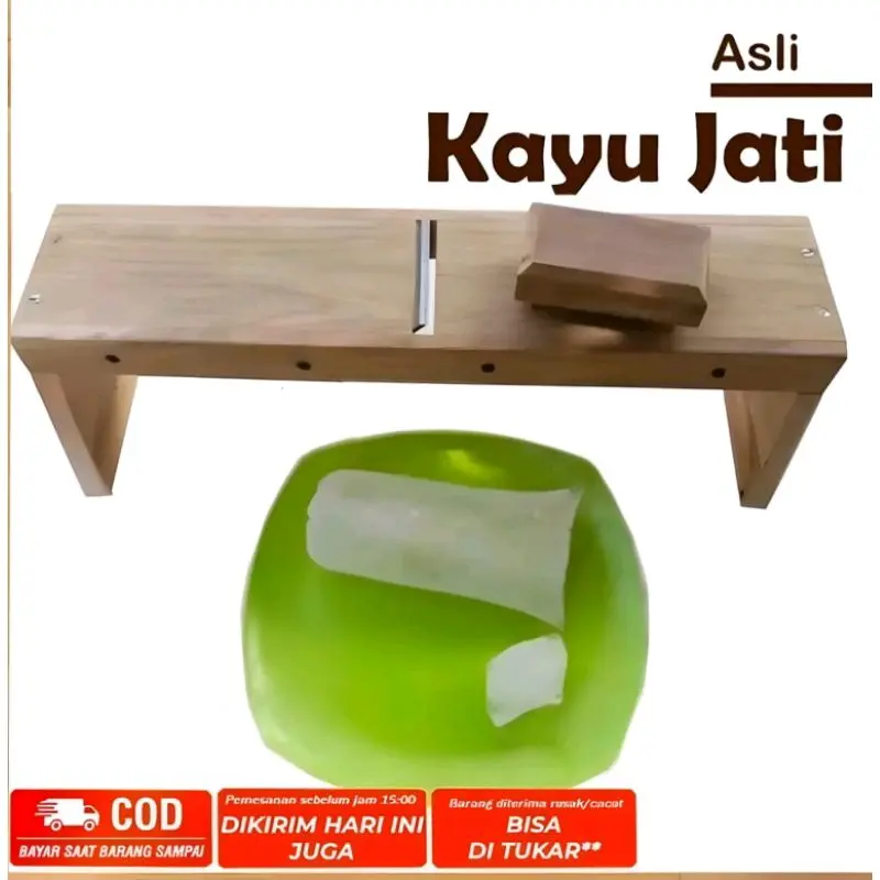 Alat Serut Es batu kayu jati asli serut es kepal es batu
