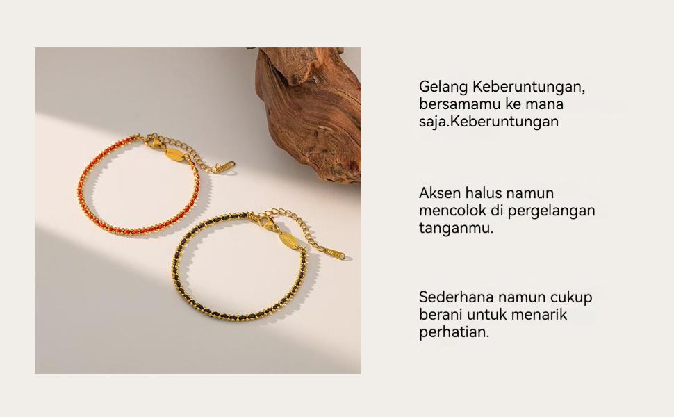 Gelang pasangan gaya kuno dari baja titanium 18K, tenunan tangan untuk wanita dan pria, gelang keberuntungan yang bisa disesuaikan panjangnya 15+5 cm, gelang emas/ hitam sederhana, aksesori modis, juga bisa digunakan sebagai gelang kaki Gelang pasangan gaya kuno dari baja titanium 18K, tenunan tangan untuk wanita dan pria, gelang keberuntungan yang bisa disesuaikan panjangnya 15+5 cm, gelang emas/ hitam sederhana, aksesori modis, juga bisa digunakan sebagai gelang kaki