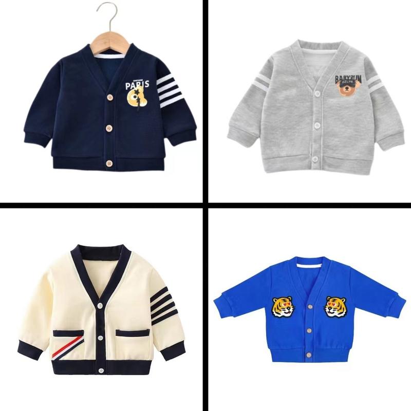 Áo Khoác Xu Hướng, Cho Em Bé Trai Và Bé Gái, Thời Trang Dễ Thương, Áo Cardigan, Thích Hợp Cho Mùa Xuân, Mùa Hè Và Mùa Thu, 0-24 Tháng Tuổi, Hàng Mới Về