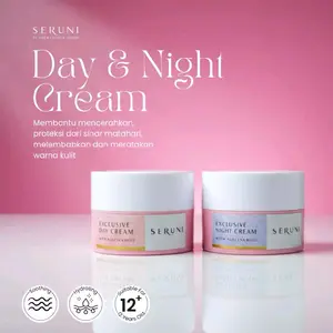 SERUNI - Paket Bundling 1 Day Cream & 1 Night Cream glow- Dapat Mencerahkan Wajah