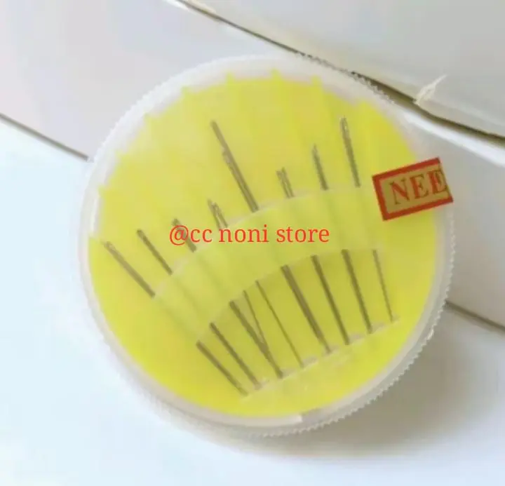 Jarum Jahit Set Jarum Wadah Bundar Stainless Per 16 Pcs tangan super 3