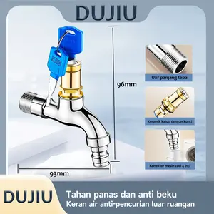 BOGAGROUP Keran anti-maling berkualitas tinggi dengan kunci kuningan keran satu pegangan keran taman luar ruangan, dan keran anti-maling. Cocok untuk penggunaan di dalam dan luar ruangan cocok untuk keran di tempat dengan kunci