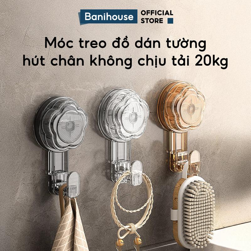  COMBO 2 Móc Treo Đồ Dán Tường Hút Chân Không Móc Dính Tường Treo Đồ Nhà Tắm Nhà Bếp Phụ Kiện 