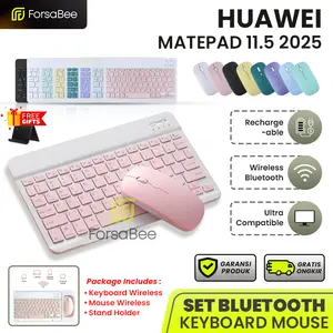 FORSABEE - ( SET KEYBOARD & MOUSE ) untuk Huawei Matepad 11.5 2026 2025 Tab Tablet Papermatte 11,5 Inch Wireless Bluetooth Blutooth Keybord Kibord Papan Ketik Mos
