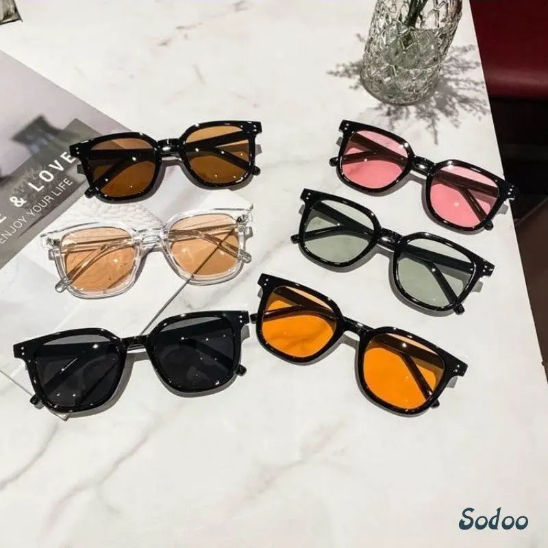 COD Kacamata Hitam Terbaru Wanita Candy Color Korean Kacamata Fashion Murah Gaya Kaca mata Sunglasses Untuk Pria/Wanita - So