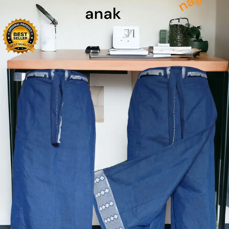 Sarung Celana Muslim Pria Dewasa Anak Model Sirwal Motif Sabuk Naga - Polos Songket Sabuk Corak 4
