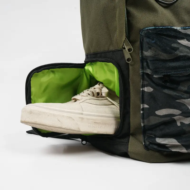 GDCK Backpack Olive LAMIA / Tas Ransel Punggung Nilon / Tas Bagpack Sekolah Motif Camo 6