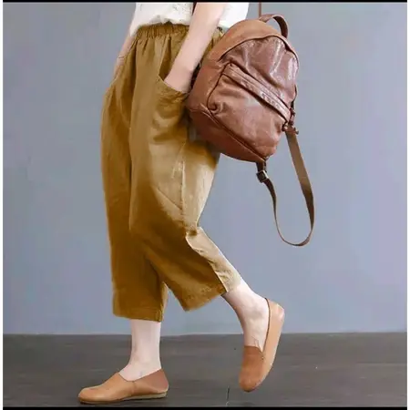 CELANA WANITA WILLOW PANTS/WILLOW PANTS LINEN / CELANA KULOT LINEN 4