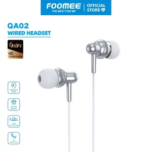 FOOMEE QA02/QC12-C/DE01/DE02 WIRED EARPHONE IN-EAR HEADSET KABEL 120CM
