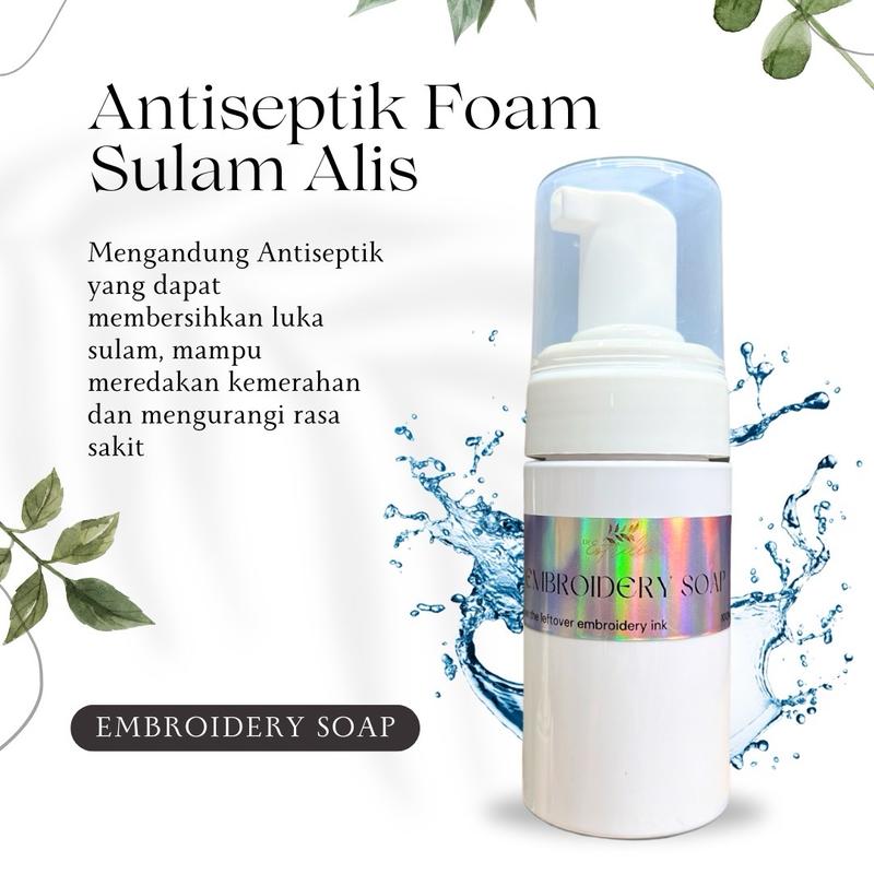Foam sulam alis sabun antiseptik 100ml sabun sulam Foam Browbomber foam Eyelash foaming blue soap green soap facial wash facial foam 0