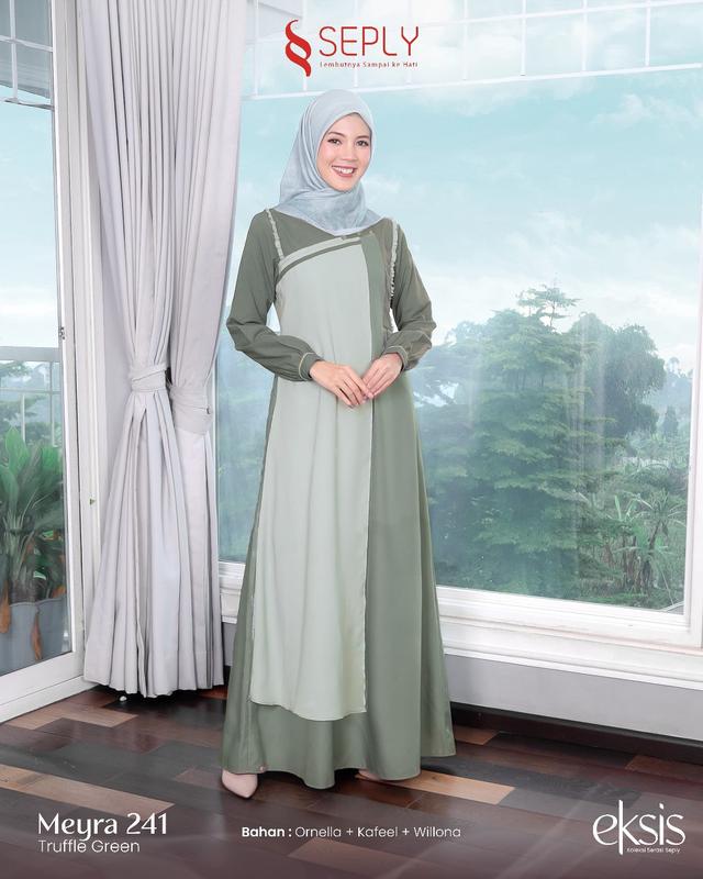 Busana Muslim Sarimbit Terbaru Seply - Eksis Truffle Green 3