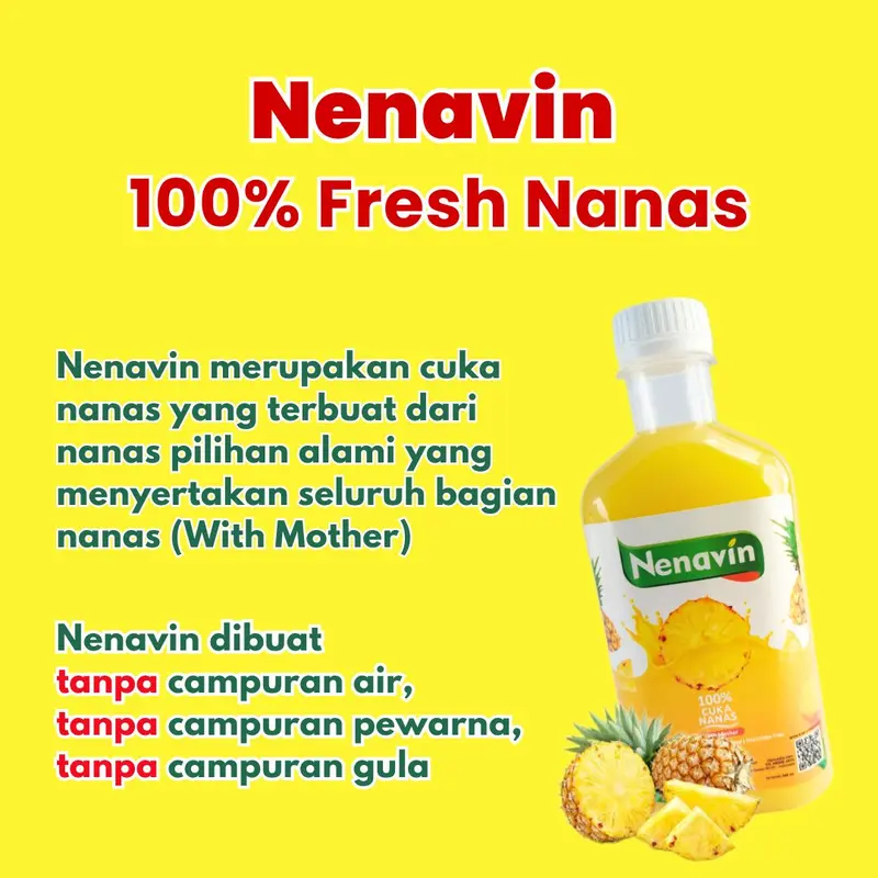 Cuka Nanas WIth Mother Nenavin Paket 2 Botol Termurah dan Praktis 1