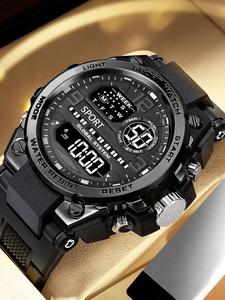 Reloj para Hombre de Nueva Tendencia, Pantalla LED Grande, Impermeable y Antisudor durante Largo Tiempo, Doble Alarma + Cronómetro, Reloj Electrónico para Deportes al Aire Libre y Juventud