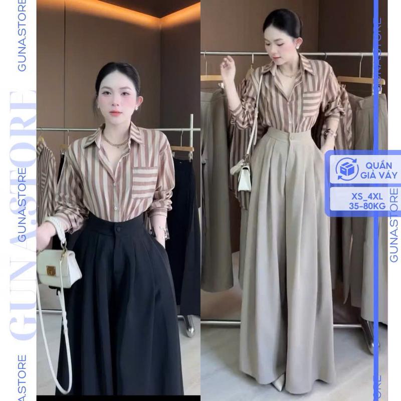  Quần Giả Váy Big size   40-80kg  Nữ Dáng Dài Gen Eo  Tôn Dáng nút cạp cao tôn dáng -- Mã 717 