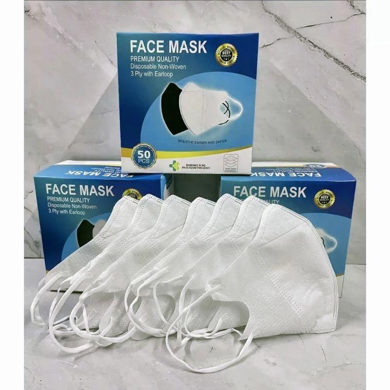 PAKET HEMAT 3 BOX MASKER DUCKBILL HITAM/PUTIH 3 PLY TERLARIS 4