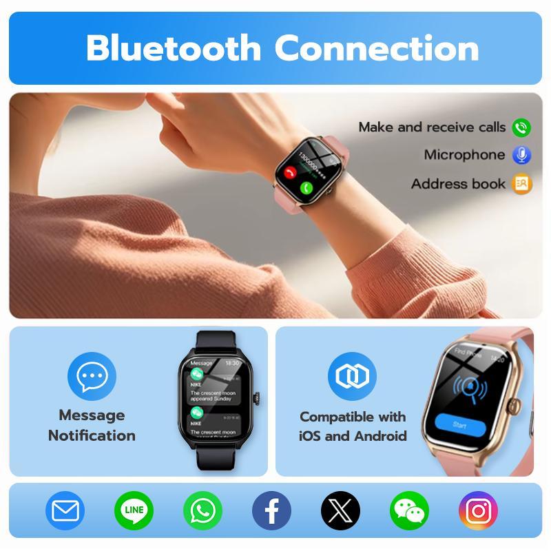 Product Introduction of 【COD】Smart watch H9 Promax New Men Women Sports outdoor Watch 2.01-inch  HD Touch Screen Receive/Dial Calls Message Game DIY display design waterproof IP6.5 7