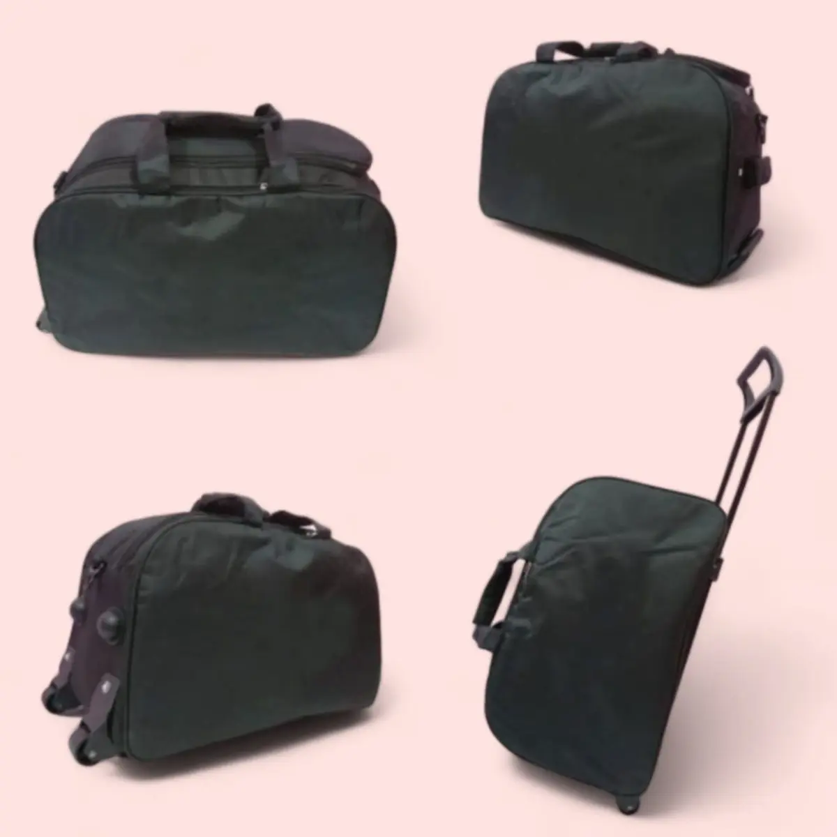 Travel Bag Troli Tas Pakaian Mudik Trolley Roda Duffle Besar Jumbo Kabin Pesawat Travel Wanita Pria
