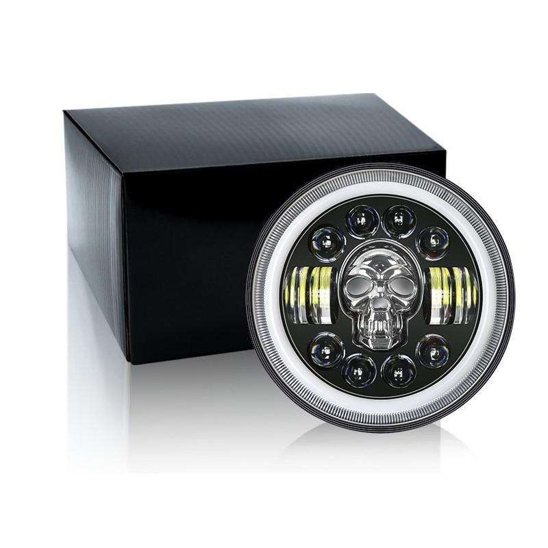 Product Introduction of COD Lampu Tembak Daymaker Tengkorak 7 Inch LED Bulat Lampu Tembak Tengkorak 40 Watt Lampu Daymaker Tengkorak 12 LED 32