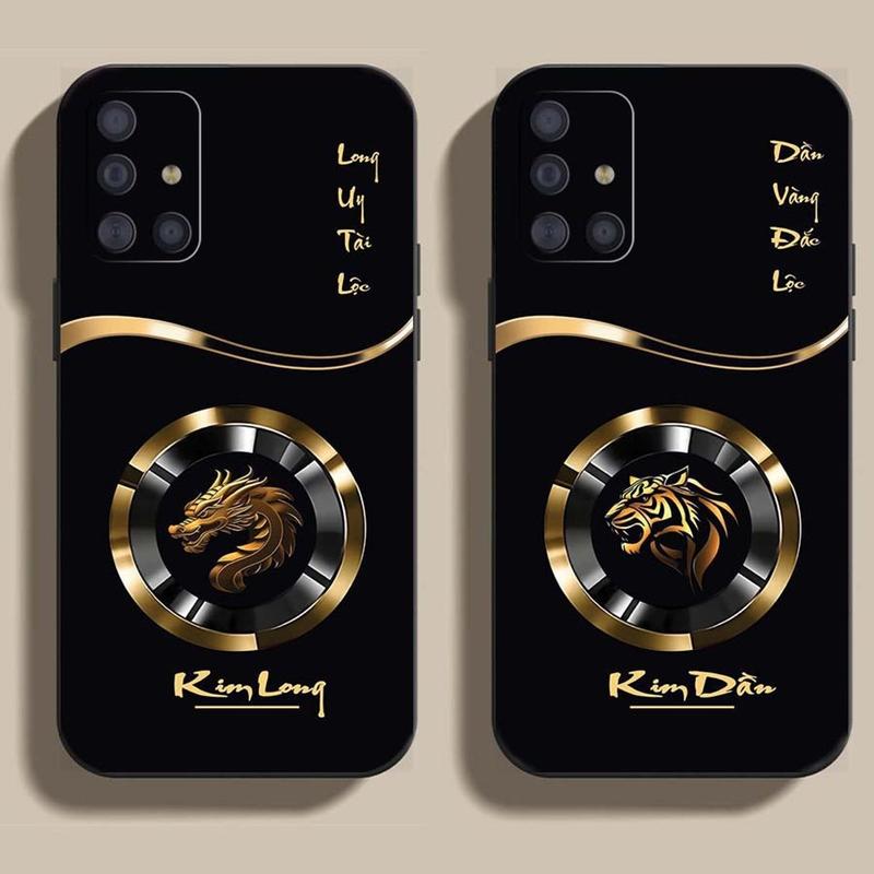 Ốp lưng Dành Cho Samsung Galaxy A31, A51, A71, M51 cạnh viền vuông, bảo vệ camera in hình 12 Con Giáp