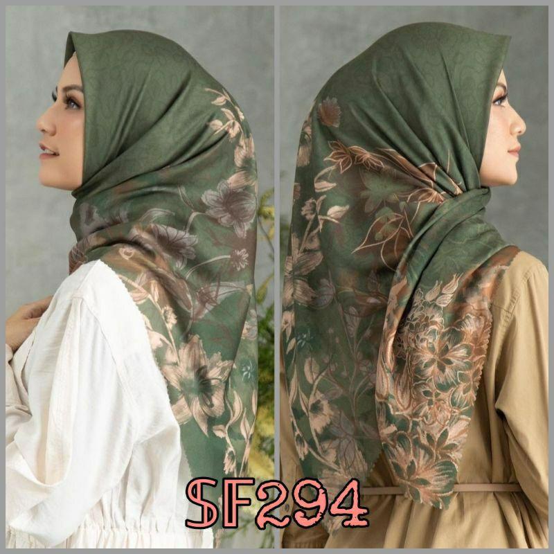 PROMO HIJAB/JILBAB VOAL MOTIF PRINTING LASER CUT SEGI EMPAT 0