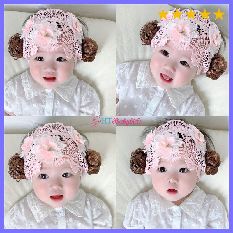 Băng Đô tóc giả Ren Hoa cho bé từ 0-3 tuổi, băng Đô cho bé gái