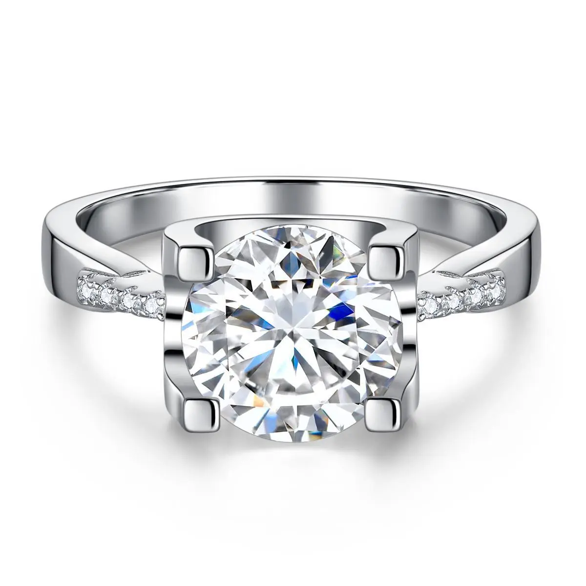【#20】（Vien）925 Sterling Silver Synthetic Moissanite rings