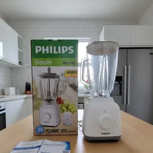 Philips Blender Gelas Mika Tebal HR2106/00 - 400W Anti Pecah & Bisa Hancurkan Es