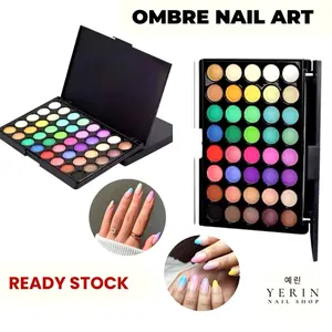 YERIN | Ombre Nail Art Powder | Pop Feel Eyeshadow Palette | Ombre Palette | Ombre Palette | Kuku ombre | Eyeshadow Ombre | Nail Ombre | Kuku Gradasi | Gradasi Palette | Ombre Full Color Palette