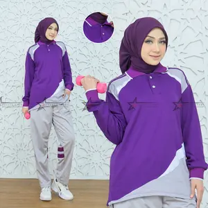 Setelan Baju Olahraga Senam Wanita Seragam Baju Olahraga Wanita Dan Pria Celana Panjang Bahan Kattun Cardet Gramasi 24s Ukuran M L XL XXL