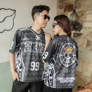 ABAH ICAN X Fynex Sport - Black Compas Kerah V Neck X Jersey VIntage Boxy DIgital Print Unisex Anti UV + Anti Bakteri Pria dan Wanita Baju Olahraga