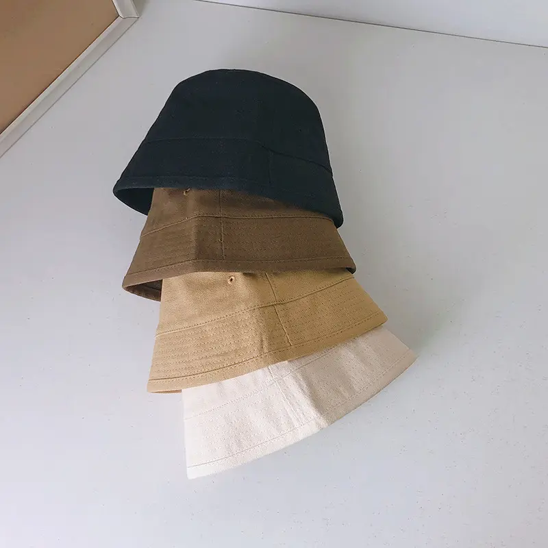 Mũ Bucket Trẻ Em Bé Thiết Kế Đơn Giản, Màu Trơn Làm Bằng Bông, Mũ Ngư Dân, Thích Hợp Cho Trẻ Mới Biết Đi, Phong Cách Mùa Xuân Và Mùa Hè, Cho Bé Trai Và Bé Gái, Mũ Chống Nắng Panama 7