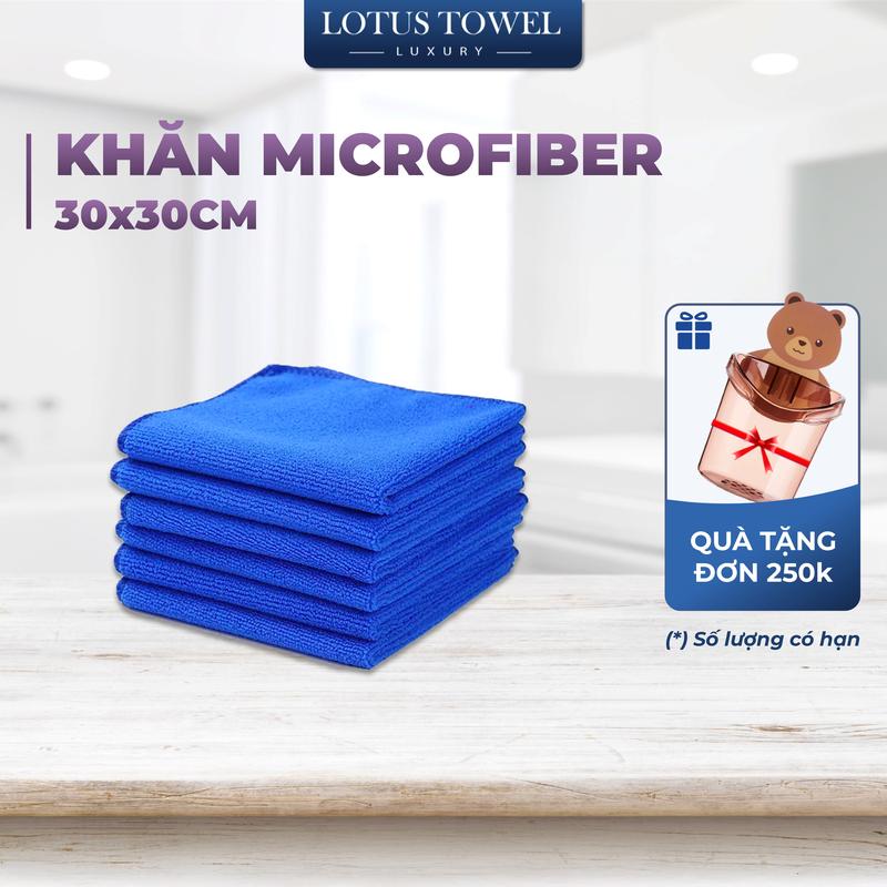 Khăn lau XE 30x30cm, Làm Từ Sợi MICROFIBER , siêu mềm mịn, thấm hút, dày dặn -…