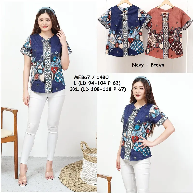 Blouse Batik Wanita Reg - JUMBO ME867 1