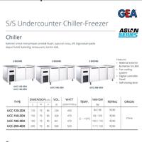 Gambar Gea Under Counter Chiller UCC 120 2DX / UCC120 2DX / UCC1202DX 120 CM 2 pintu Stainless Steel dari Floren Electronic Kota Administrasi Jakarta Selatan 1 Tokopedia