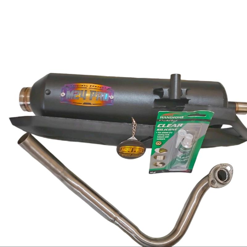KNALPOT STANDAR RACING MONCONG SHIJIRO ORIGINAL M24 PRO INLET 28 RATA ALL METIK SARINGAN FULL SETENGAH DAN BORBORAN Motorcycle 3