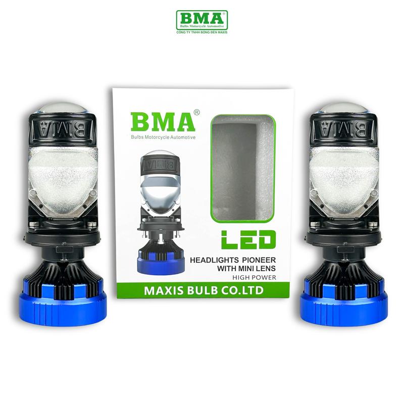  Đèn Pha LED Bi Cầu R05 BMA - 120W Ánh Sáng Mạnh Rộng Chiếu Xa Trên 200m Lắp Đặt Cho Các Dòng Oto - Xe Máy Chân H4 - Bảo Hành 1 Năm 