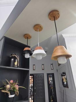 Product Review of lampu gantung minimslis ufo lampu gantung easthetik Bohlam Kayu Minimalis from D**n M**u 0