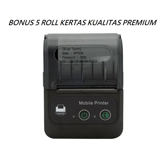 BONUS 5 KERTAS + PRINTER BLUETOOTH THERMAL MINI KASIR STRUK/PPOB STRUK THERMAL 58MM X-583 ANDROID IOS Portable