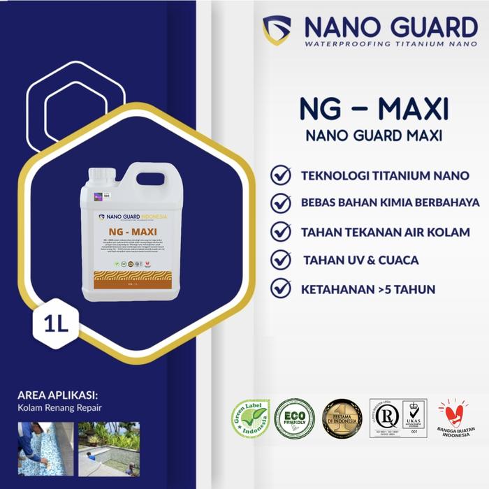 Gambar NG-MAXI 1L Waterproofing Perbaikan Kolam Renang Tanpa Bongkar Keramik dari Nano Guard Indonesia Kab. Tangerang Tokopedia