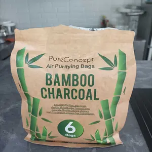 PureConcept 6pcs Bamboo Charcoal Air Purifying Bag Purifier Penghilang Bau Sepatu Penjernih Udara Odor Removing Bag