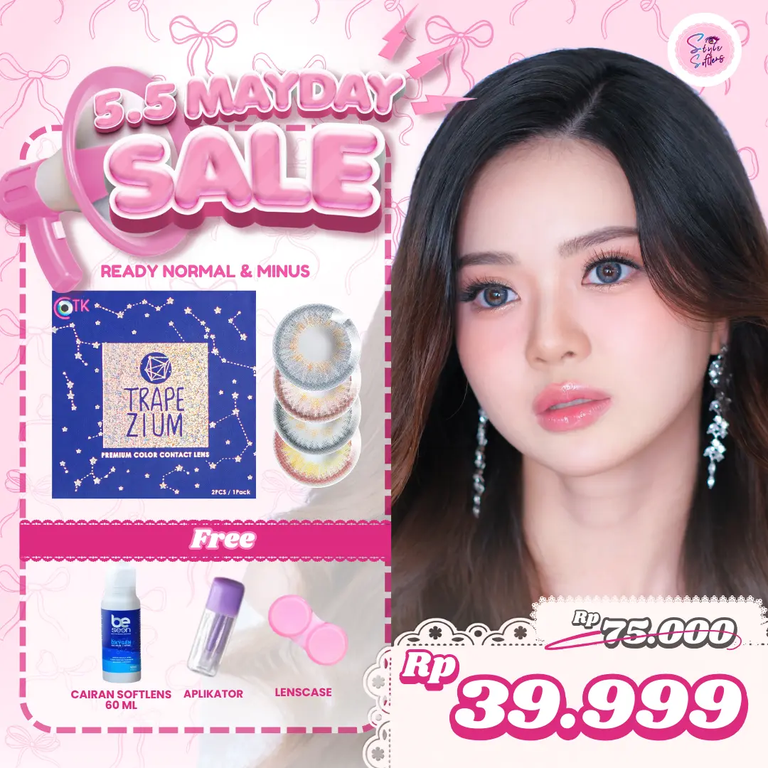 SOFTLENS MINUS & NORMAL (BELI 1 DIKIRIM 4) Softlens Trapezium by CTK (BETEL SERIES)