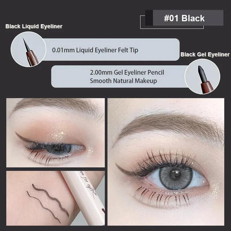 Product Introduction of Double-Headed Eyeliner Pen 2-in-1 ing High Pen Waterproof Easy To Not Sweatproof Fade D2Q7 21