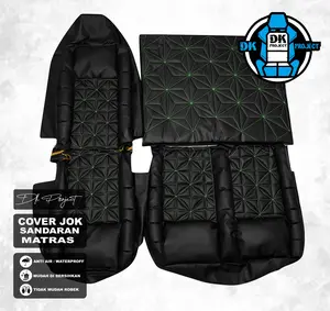 (COD) SARUNG JOK DENGAN SANDARAN MATRAS MOTIF DIAMOND UNTUK MOBIL TRUK DAN PICKUP