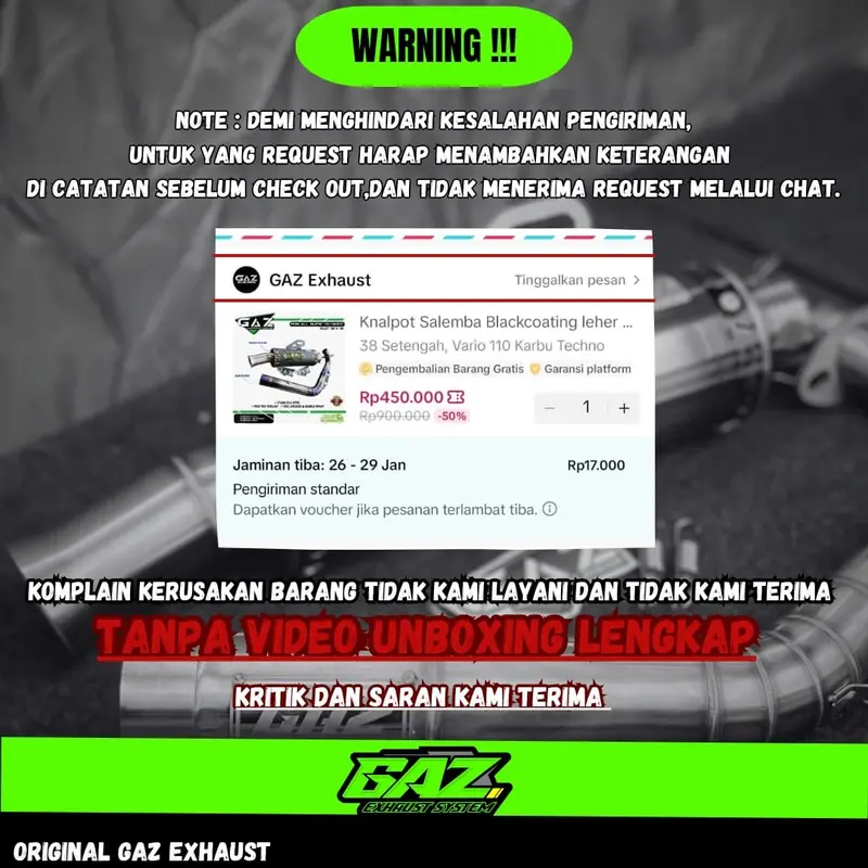 Knalpot Standar Racing Shijiro Mio Sporty Smile Beat FI Deluxe Street Vario 110 125 150 160 Foto Karbu Motorcycle 5